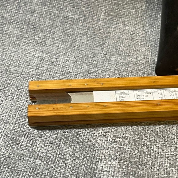 Vintage Frederick Post Co. 1447 Bamboo Slide Rule Ruler with Case Japan - Picture 14 of 16